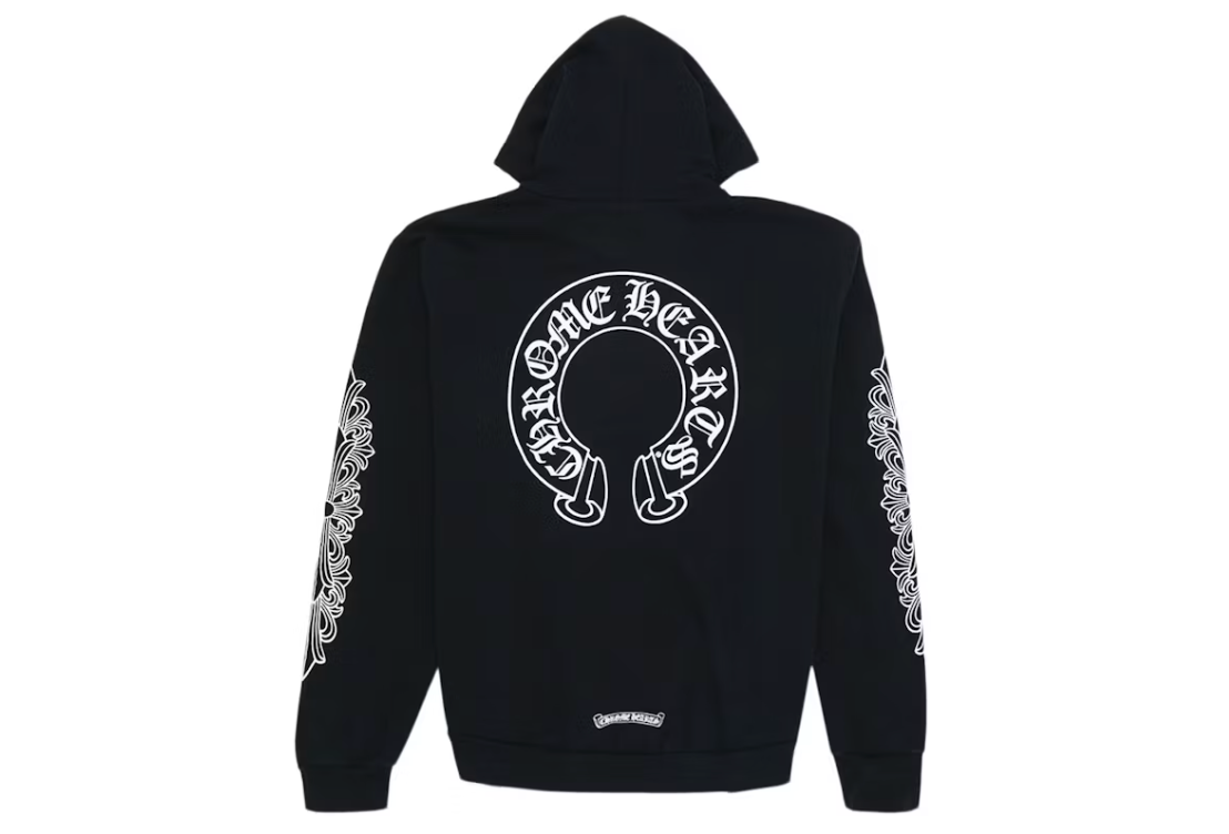 CHROME HEARTS HORSE SHOE FLORAL ZIP-UP